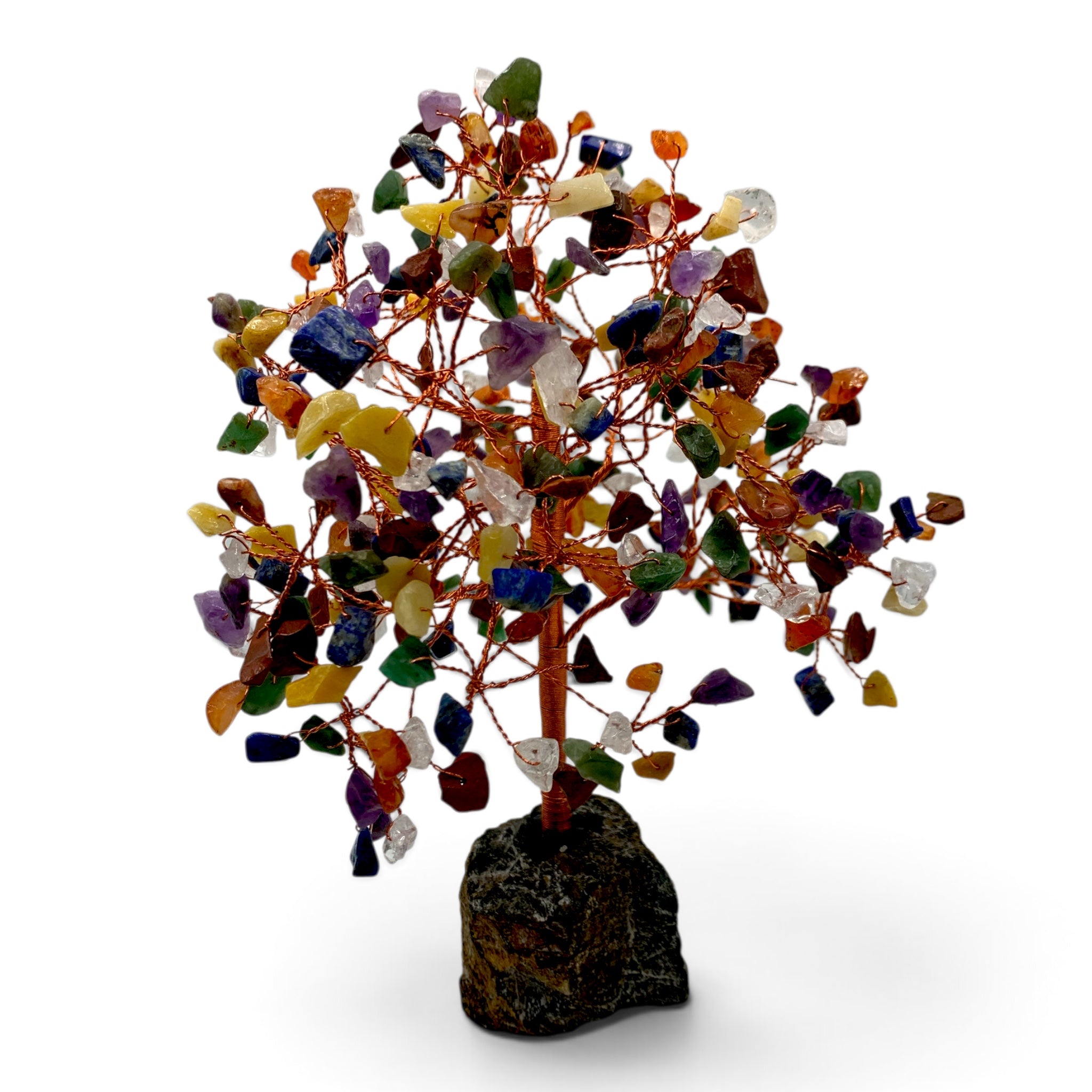 Gemstone Tree - Seven Chakra with Black Tourmaline Base $60